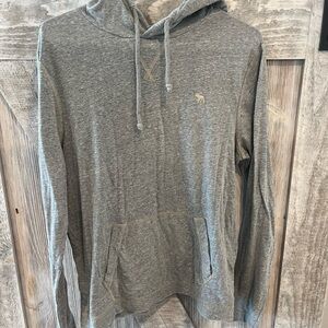Men’s gray Abercrombie and Fitch long sleeve with a hood